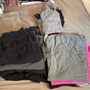 Womens work out lot - sports bras, t shirts, capris